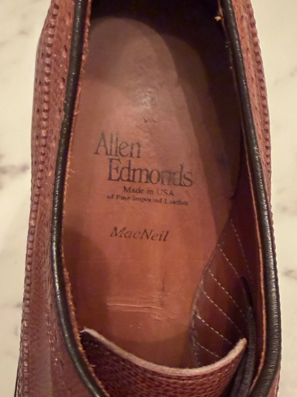 Allen Edmonds MacNeil Wingtip Oxfords, Size 9D